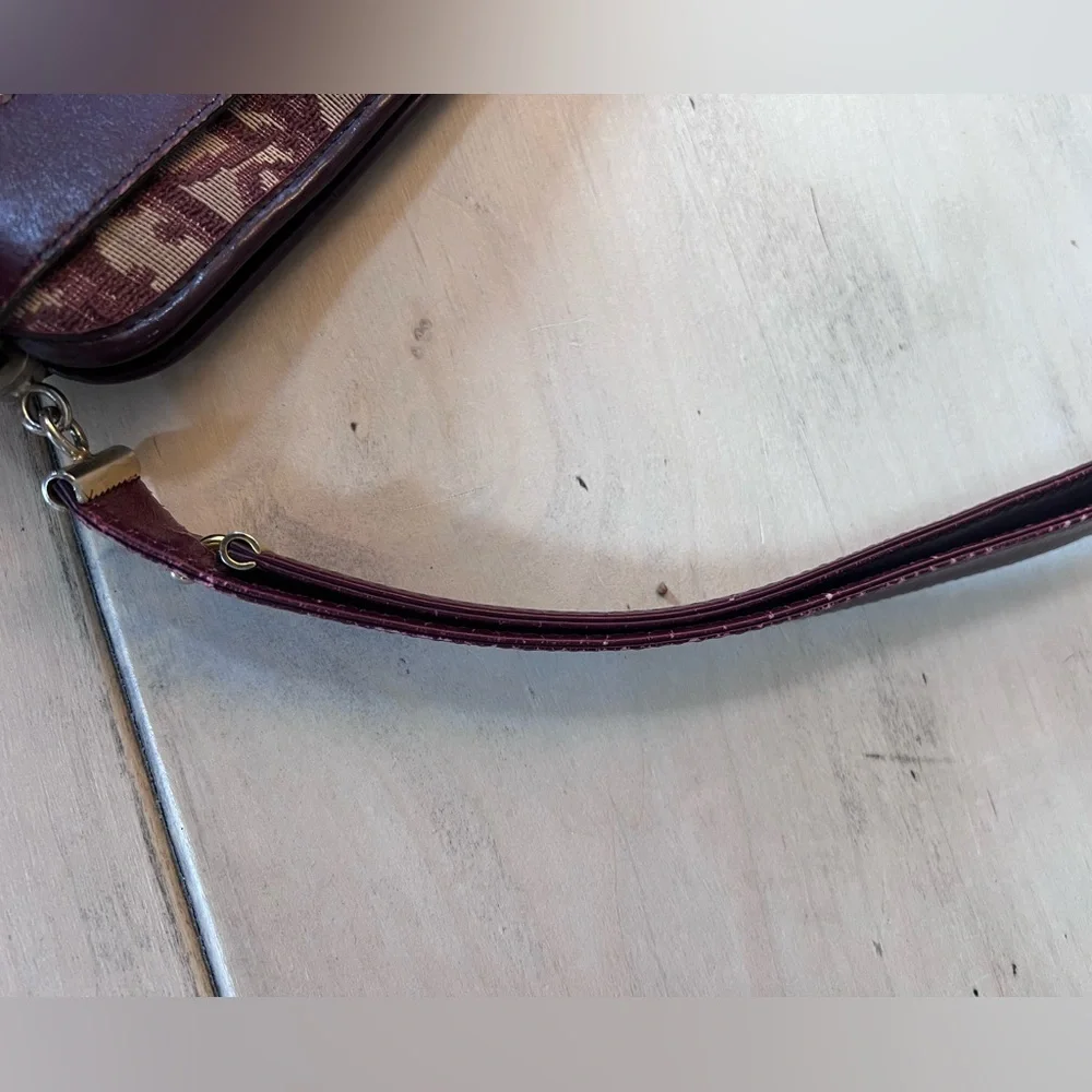 Christian Dior Vintage Burgandy Trotter Bag AUTHENTIC - Picture 8 of 9